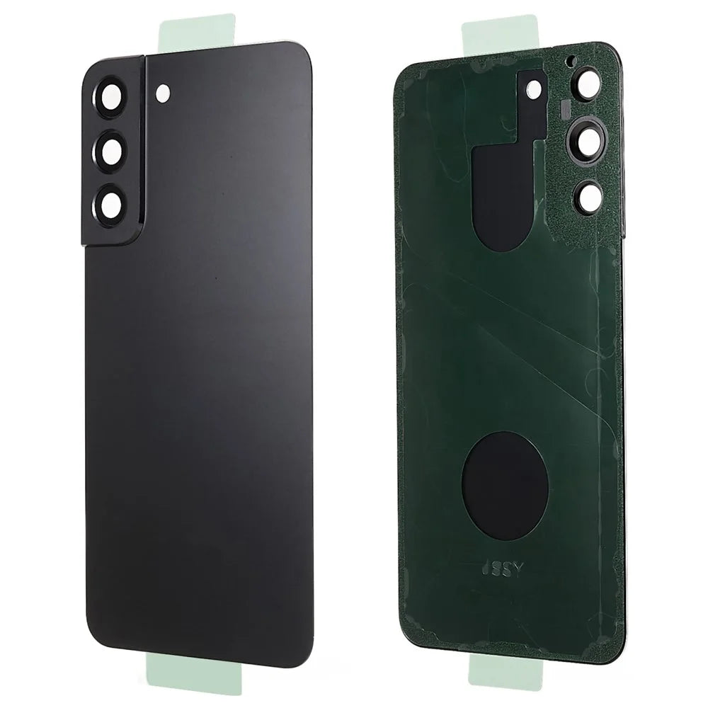 For Samsung Galaxy S22+ 5G S906 Battery Housing with Adhesive Sticker + Camera Lens Cover (without Logo) - Black - 1