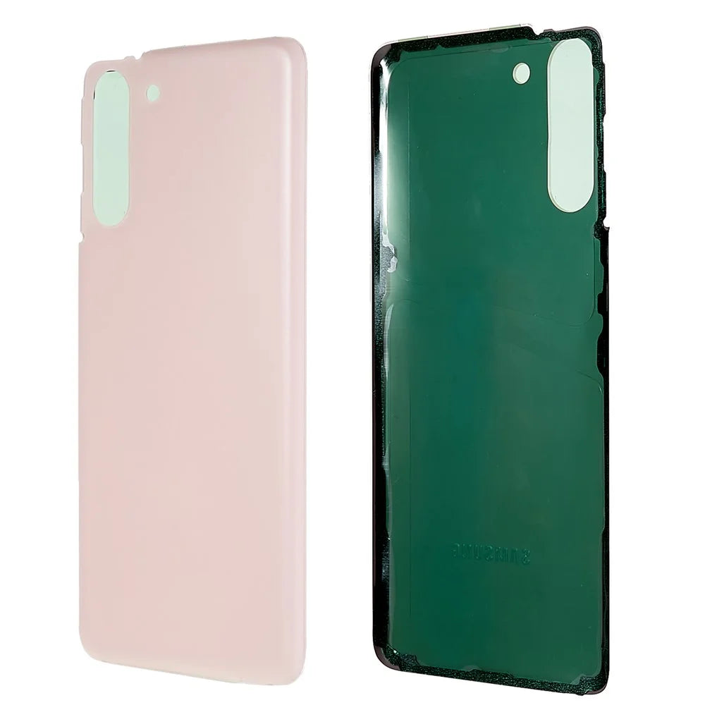 For Samsung Galaxy S21 5G G991 Battery Housing Cover with Adhesive Sticker Repair Parts (without Logo) - Pink - 1