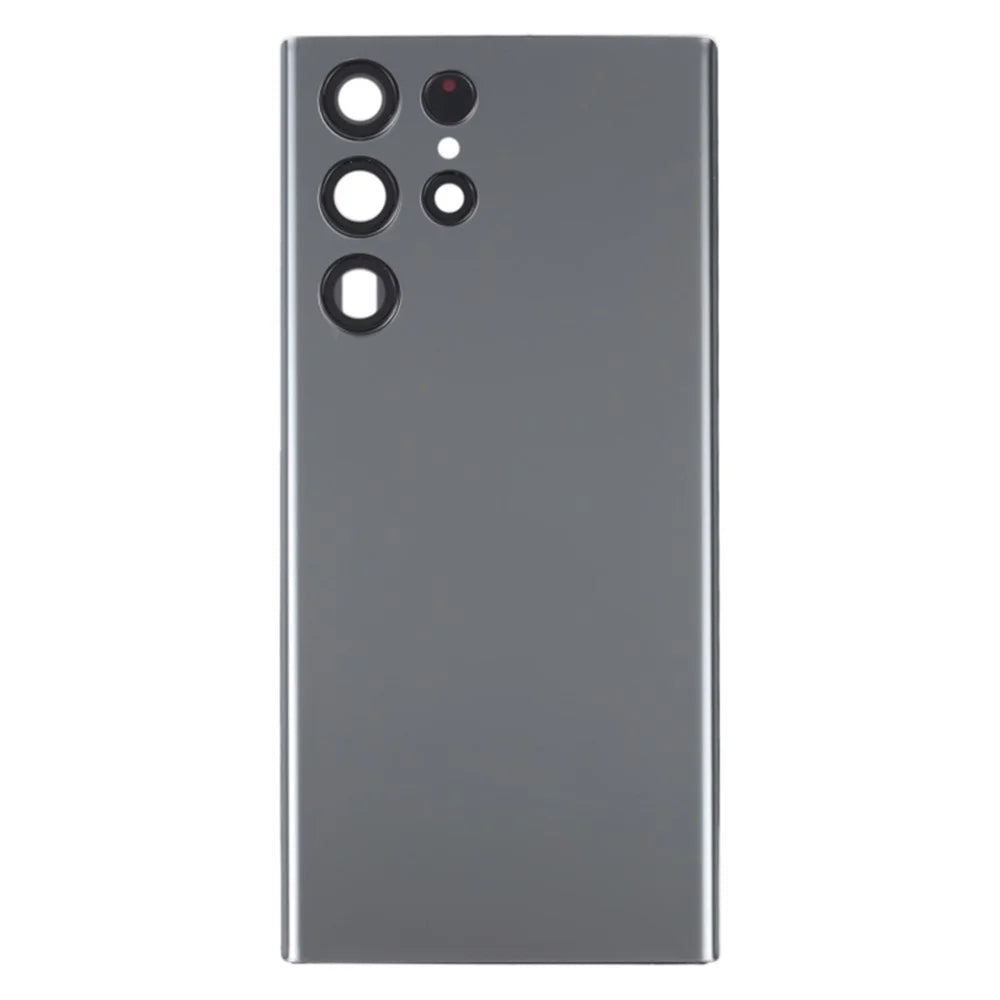 For Samsung Galaxy S22 Ultra 5G S908 Replacement Battery Housing with Adhesive Sticker + Lens Cover (without Logo) - Grey - 2