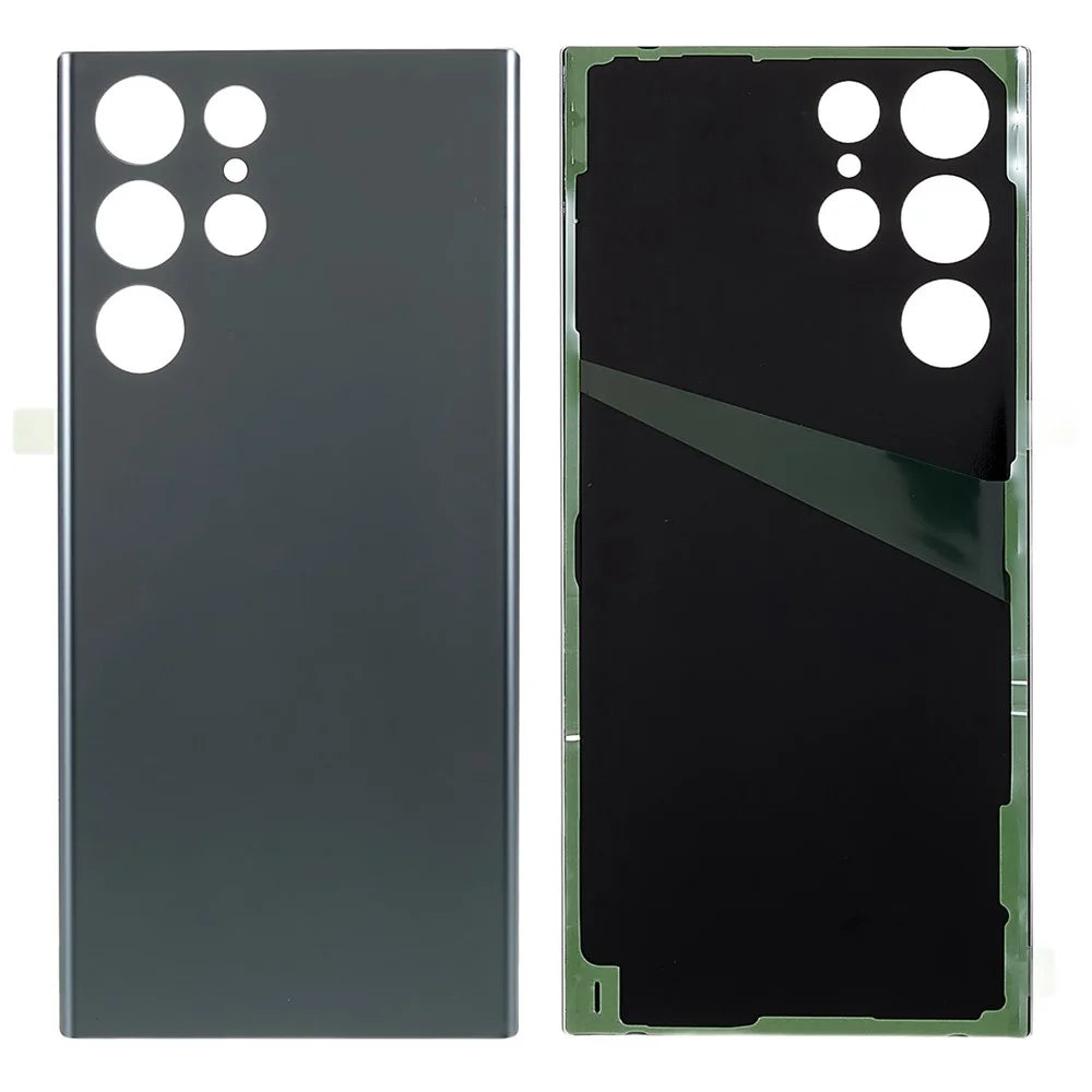 For Samsung Galaxy S22 Ultra 5G S908 Battery Housing Cover with Adhesive Sticker Replace Parts (without Logo) - Grey - 1