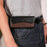 6.7-6.9 inch Cell Phone Belt Bag Anti-Drop PU Leather Waist Phone Pouch with Magnetic Closure - Black  /  Brown - 7