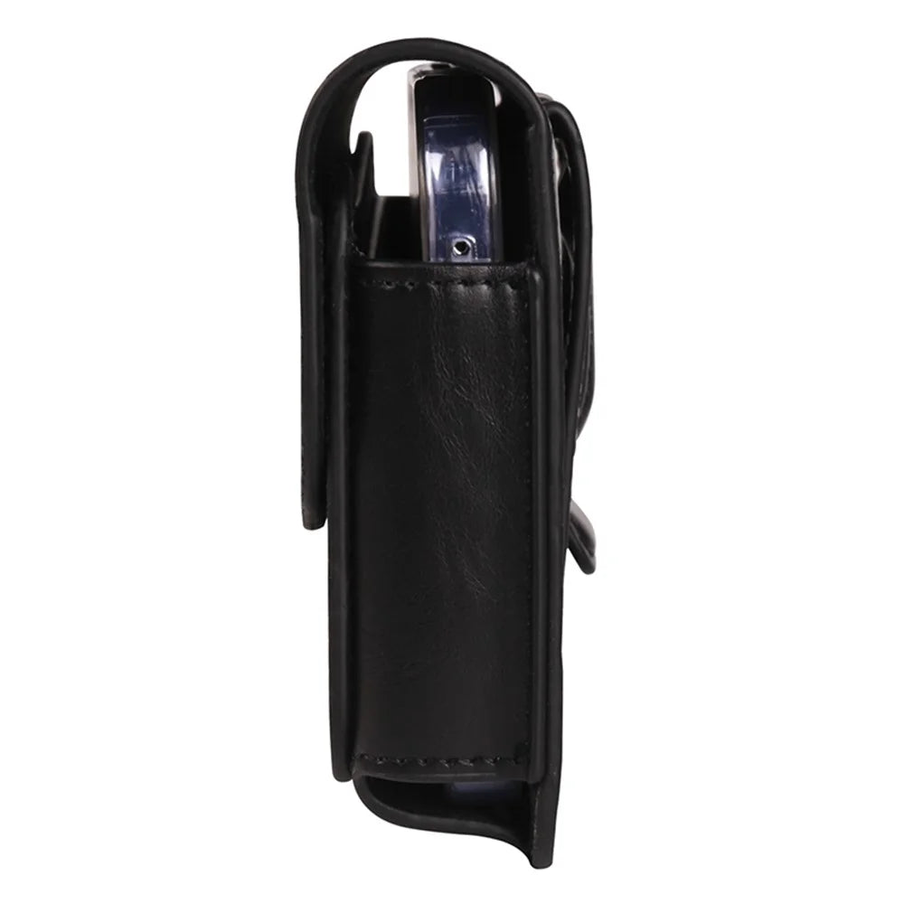 Magnetic Closure Belt Bag for 7.2 inch Phone Anti-Scratch PU Leather Waist Phone Pouch - Black - 5