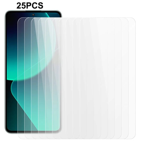 25Pcs Screen Protector for Xiaomi 13T / 13T Pro / Redmi K60 Ultra 0.25 Arc Edge Clear High Aluminum-Silicon Glass Film - 1