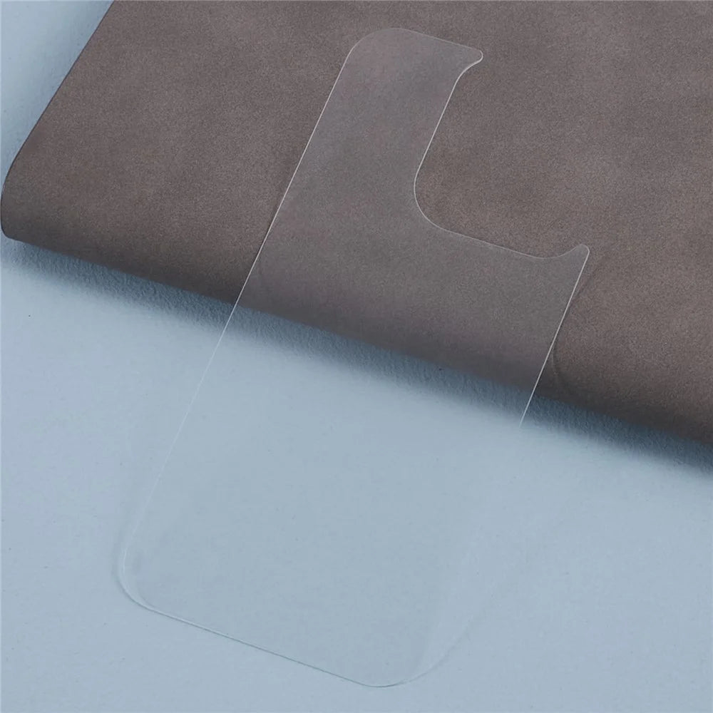 For iPhone 15 Pro Back Protector Straight Edge Tempered Glass Phone Back Film - 4