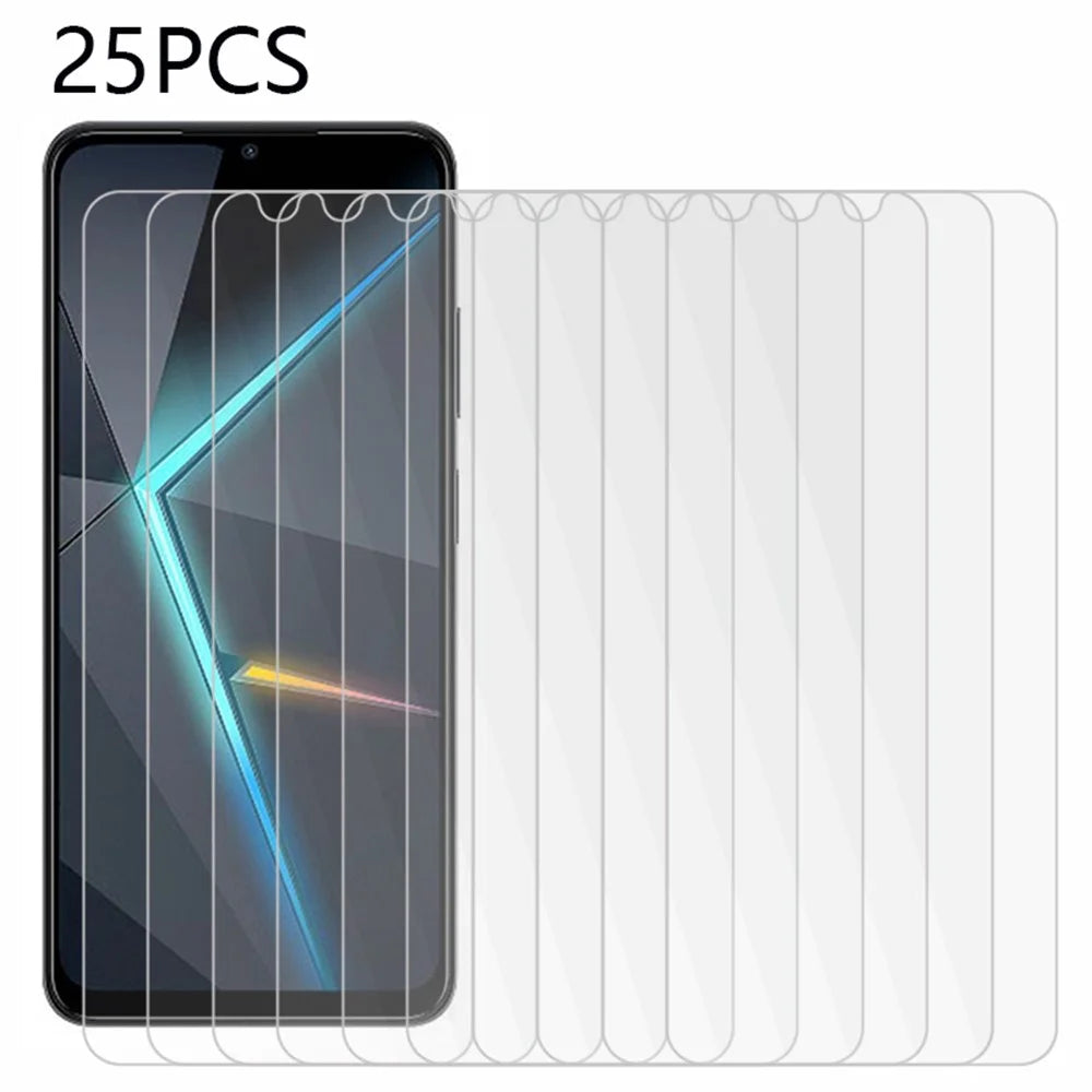 25Pcs for ZTE nubia Neo 5G Phone Screen Protector Tempered Glass Anti-Scratch Screen Film (No Package, with Wipes Set, Dust-absorber, Guide Sticker) - 1