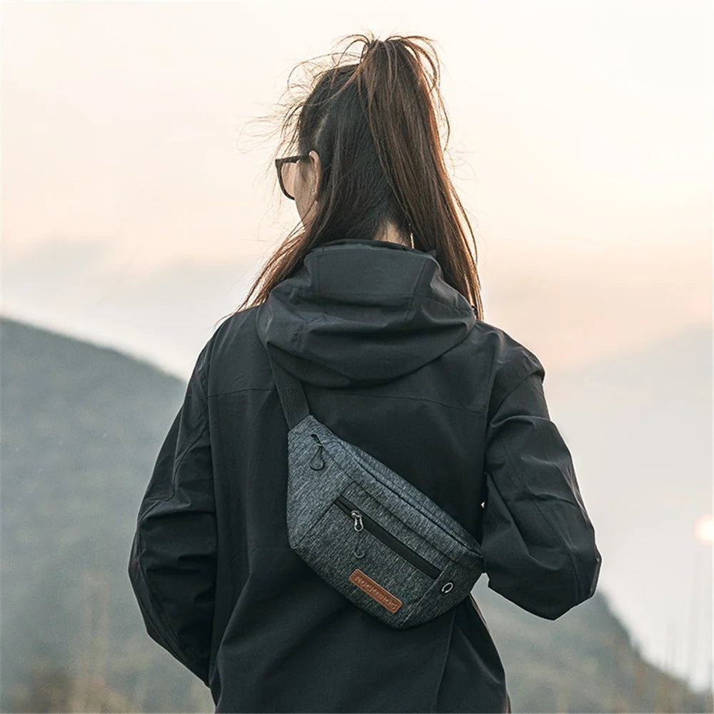 ROCKBROS H33 Polyester Waist Bag Adjustable Crossbody Bag Portable Cycling Camping Chest Bag - 4