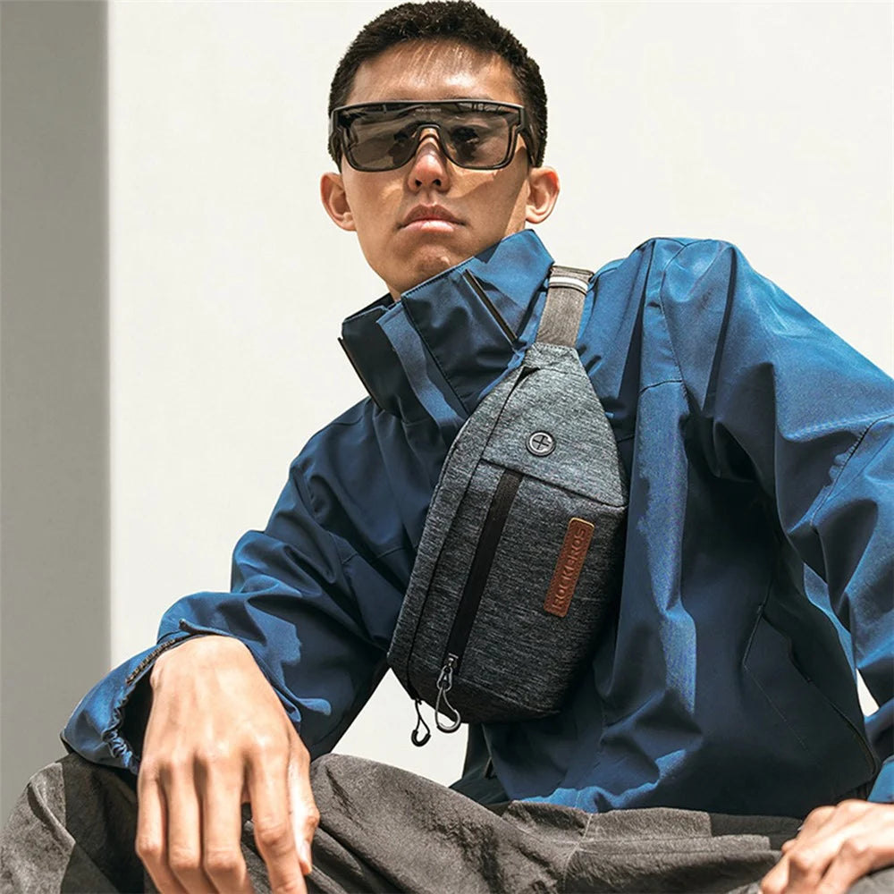 ROCKBROS H33 Polyester Waist Bag Adjustable Crossbody Bag Portable Cycling Camping Chest Bag - 5