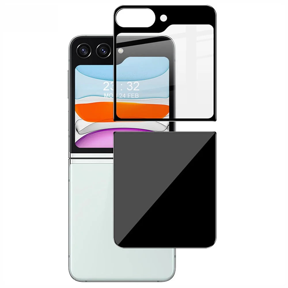 IMAK 1 Set For Samsung Galaxy Z Flip5 5G Rear Small Screen Protector Tempered Glass Full Covering Film - 1