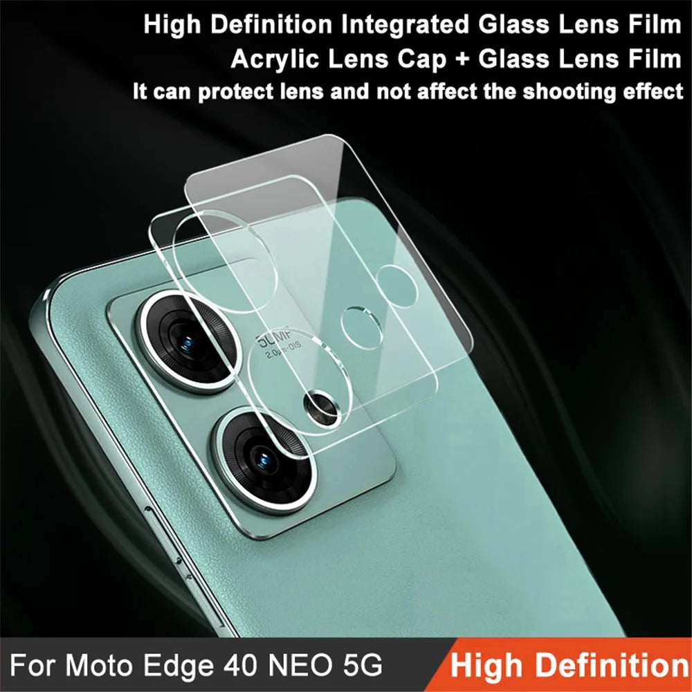 IMAK for Motorola Edge 40 Neo 5G Shockproof Integrated Tempered Glass Lens Film + Acrylic Lens Cap - 2