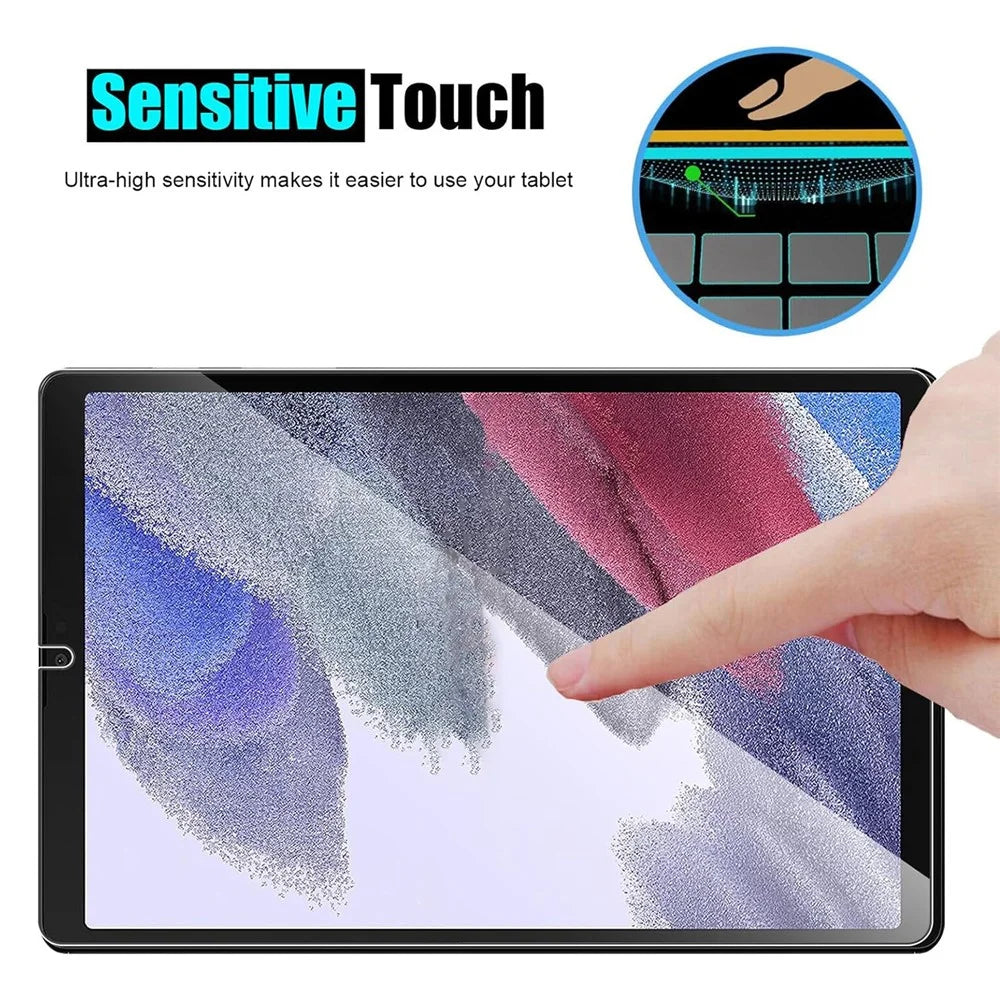2Pcs For Samsung Galaxy Tab A11 / A9 2.5D 9H Hardness Screen Protector Tempered Glass Full Cover Film - 2