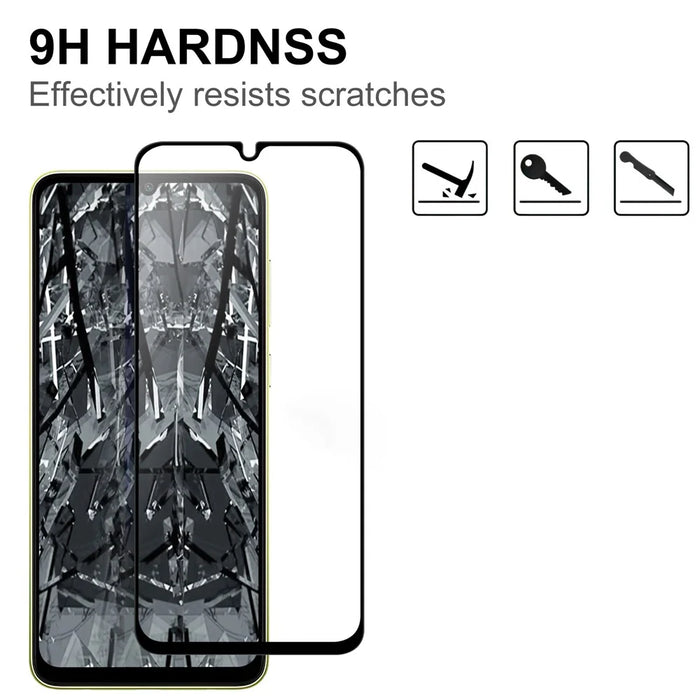 For Samsung Galaxy A05 4G AGC Tempered Glass with Black Edge Full Glue Full Coverage Screen Protector - 3