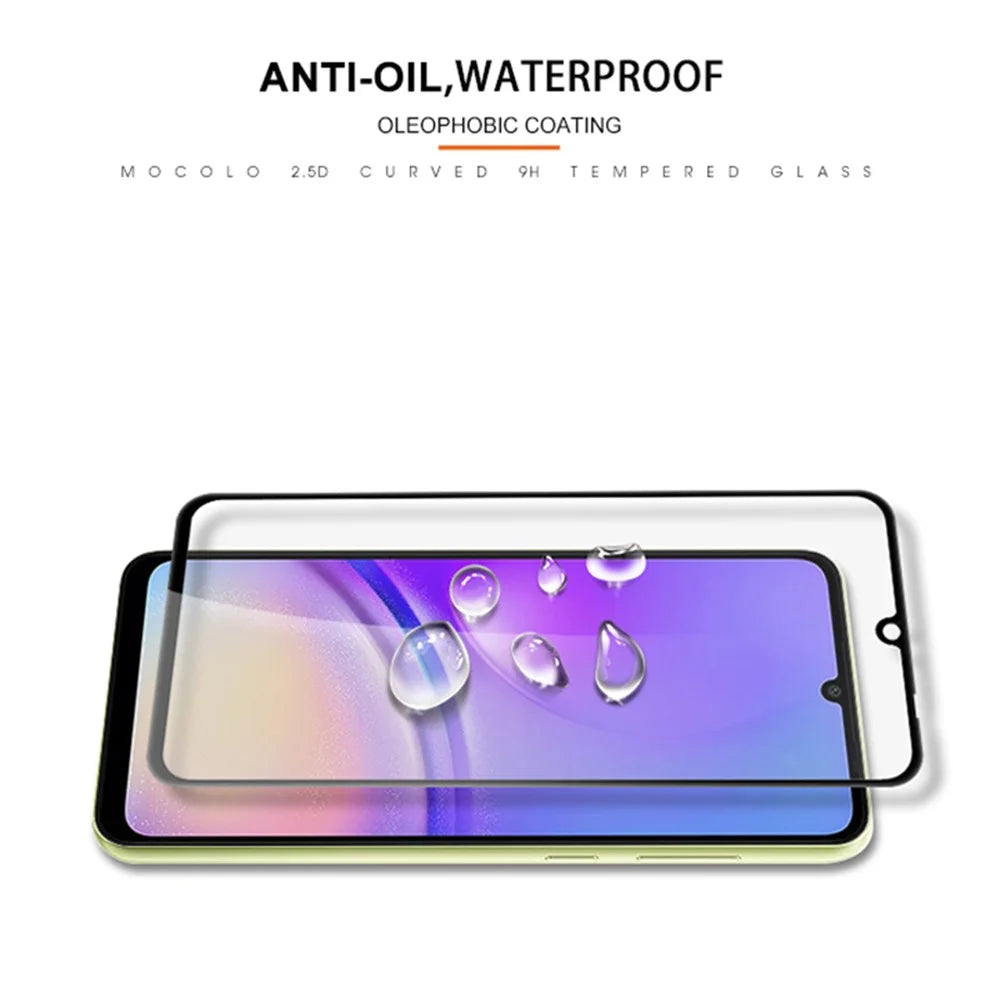 MOCOLO For Samsung Galaxy A05 4G Full Screen Protector Silk Printing Tempered Glass Film - Black - 6