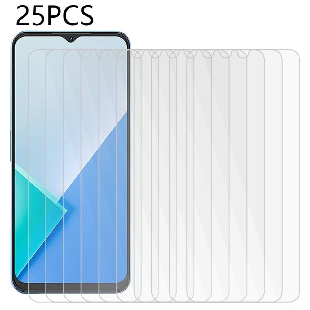 25Pcs For Wiko T60 Dustproof Tempered Glass Film HD Clear Phone Screen Protector (No Package, with Wipes Set, Dust-absorber, Guide Sticker) - 1