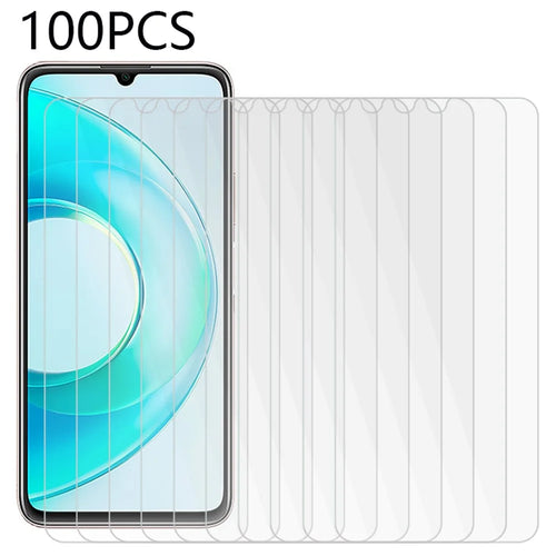 100Pcs For Wiko T3 / T10 4G Anti-Dust Tempered Glass Screen Protector Ultra Clear Film (No Package, with Wipes Set, Dust-absorber, Guide Sticker) - 1