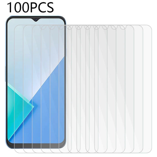 100Pcs For Wiko T60 Anti-Scratch Mobile Phone Screen Protector Tempered Glass Film (No Package, with Wipes Set, Dust-absorber, Guide Sticker) - 1