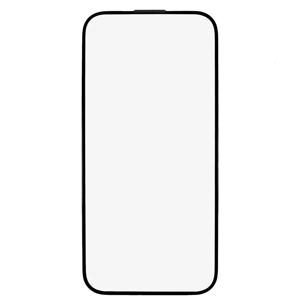 For iPhone 15 Plus Screen Protector Full Cover Black Edge Silk Printing HD Clear Tempered Glass Film with Dust-Proof Net - 2