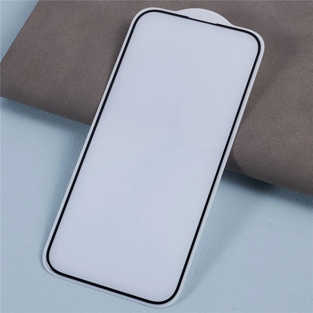 For iPhone 15 Plus Anti-blue-ray Screen Protector Black Edge Silk Printing Ultra Clear Tempered Glass Film - 3