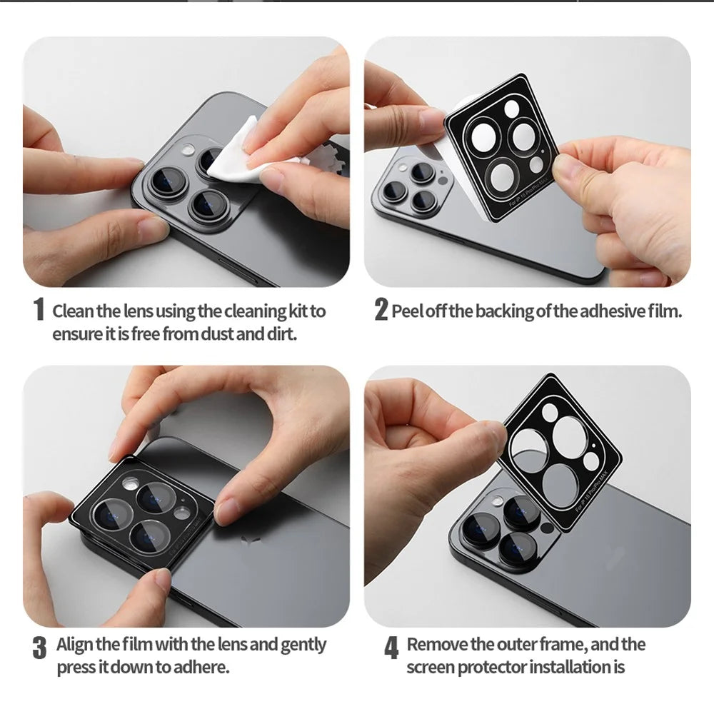 NILLKIN 2Pcs / Set For Samsung Galaxy Z Flip 5G Lens Film Aluminum Frame+Tempered Glass Camera Lens Protector - 4