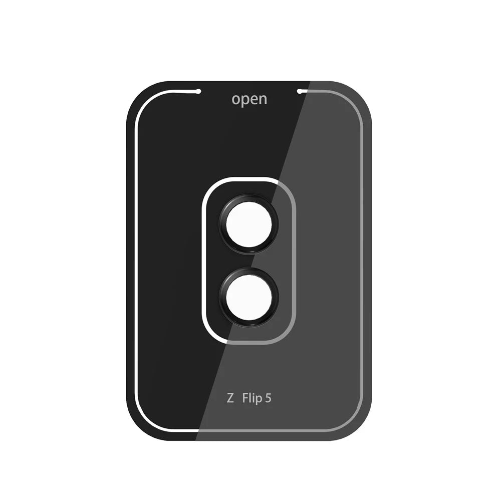 NILLKIN 2Pcs / Set For Samsung Galaxy Z Flip 5G Lens Film Aluminum Frame+Tempered Glass Camera Lens Protector - 5
