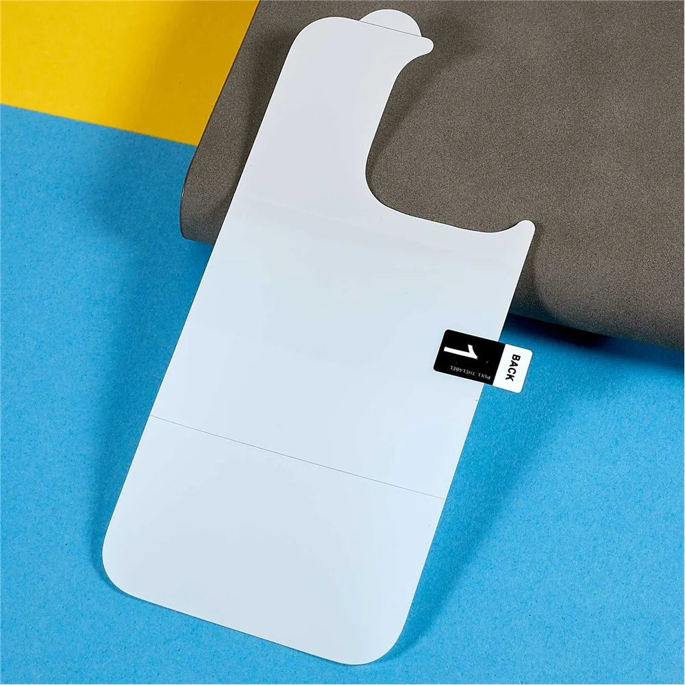 For iPhone 15 Pro Max Phone Back Protector Hydrogel HD Clear TPU + PET Back Cover Film - 4