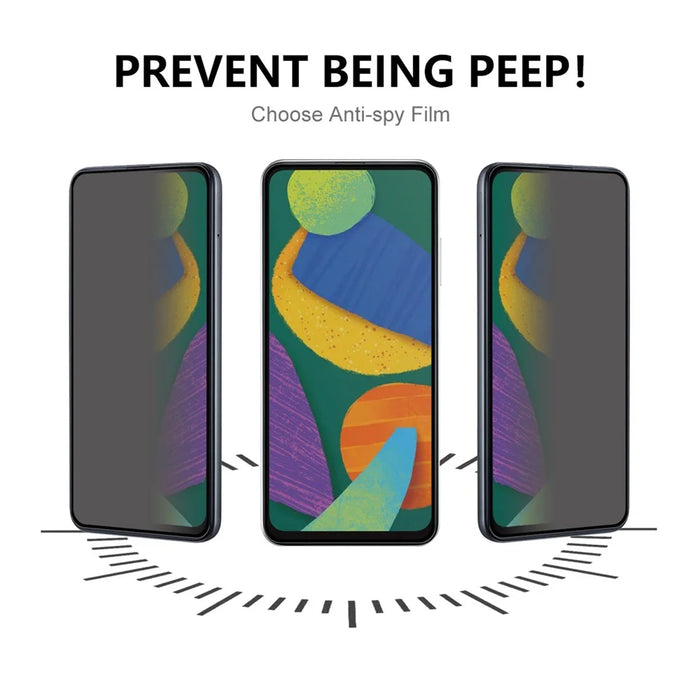 For Samsung Galaxy A15 4G Anti-Spy Tempered Glass Full Screen Protector (Side Glue) - 4