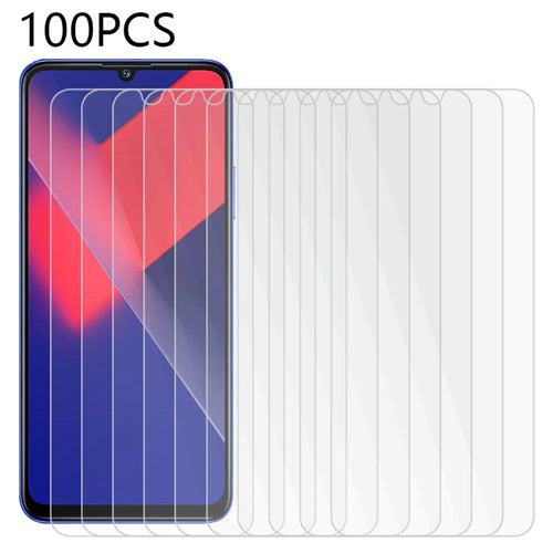 100Pcs for Wiko 10 Screen Protector Ultra Clear Anti-Scratch Tempered Glass Screen Film (No Package, with Wipes Set, Dust-absorber, Guide Sticker) - 1