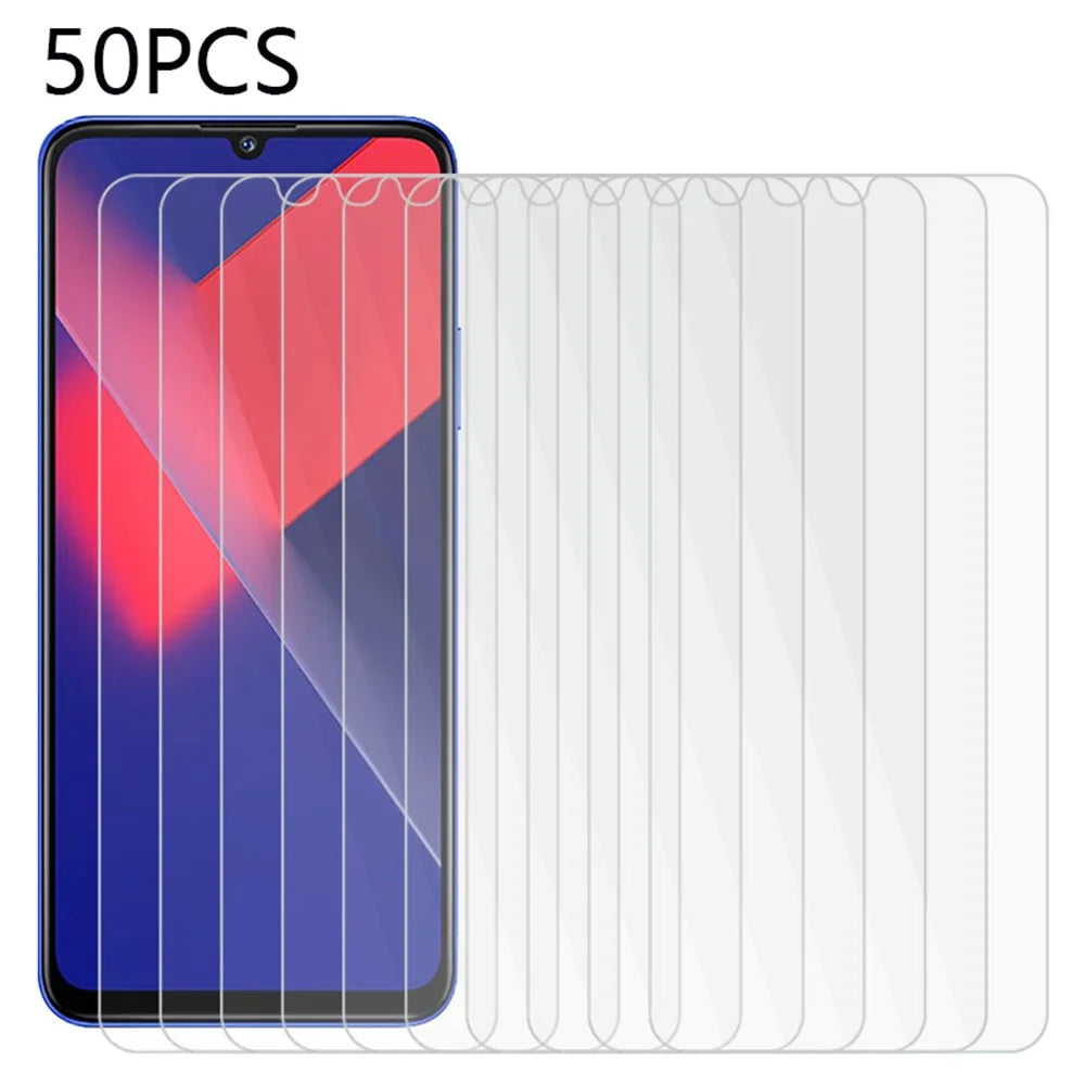 50Pcs for Wiko 10 Screen Protector HD Clear Full Glue Tempered Glass Film (No Package, with Wipes Set, Dust-absorber, Guide Sticker) - 1