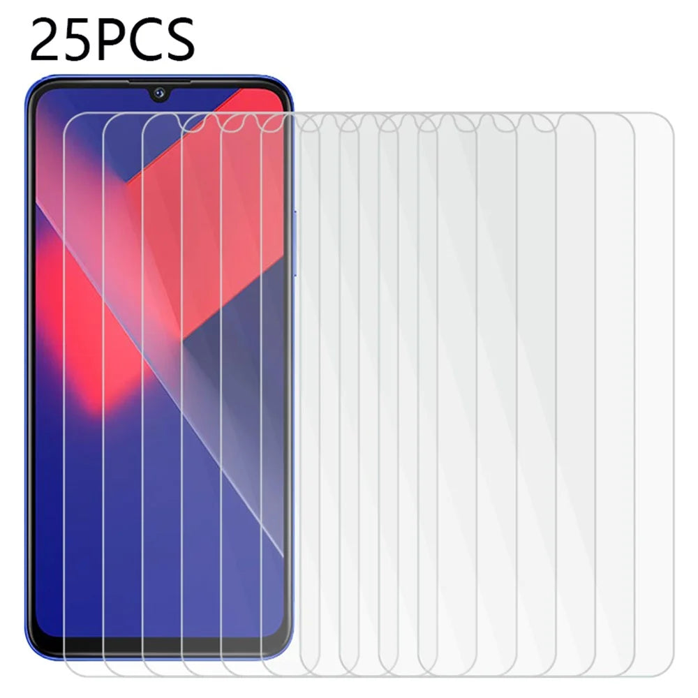 25Pcs for Wiko 10 Tempered Glass Screen Protector High Transparency Screen Film (No Package, with Wipes Set, Dust-absorber, Guide Sticker) - 1