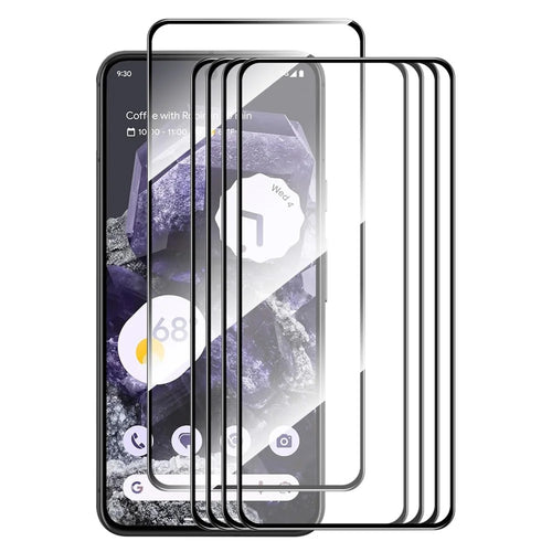 ENKAY HAT PRINCE 5Pcs for Google Pixel 8 Anti-explosion Screen Protector 0.26mm 9H 2.5D Silk Printing Film - 1