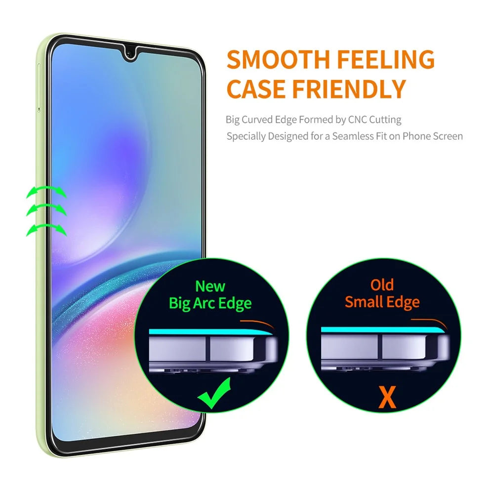 ENKAY HAT PRINCE 5Pcs for Samsung Galaxy A05s 4G Clear Screen Protector 0.26mm 2.5D High Aluminium-silicon Glass Film - 3