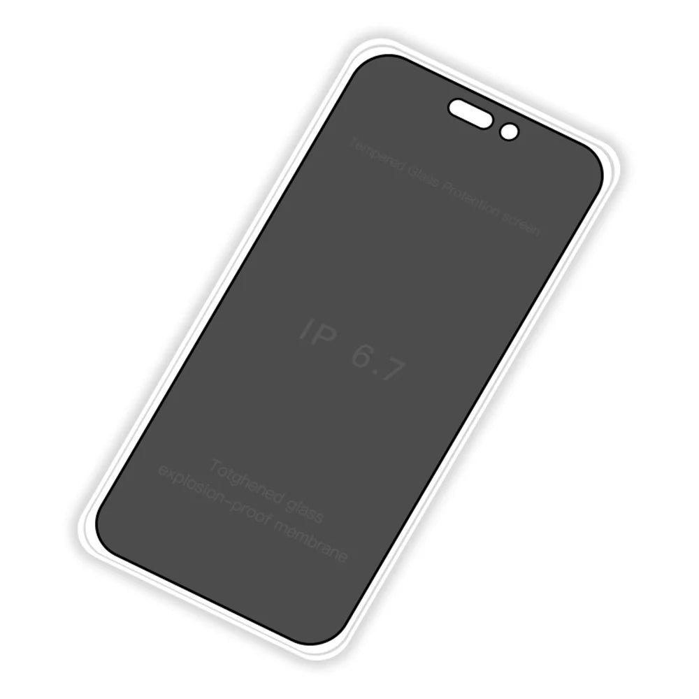 RURIHAI For iPhone 15 Plus Phone Full Screen Protector 360-Degree Anti-Spy High Aluminum-silicon Glass Screen Film - 3