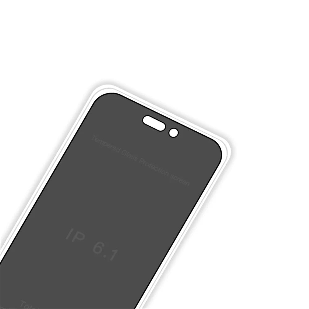 RURIHAI For iPhone 15 Screen Protector 360-Degree Anti-Spy 0.26mm 2.5D High Aluminum-silicon Glass Phone Screen Film - 6