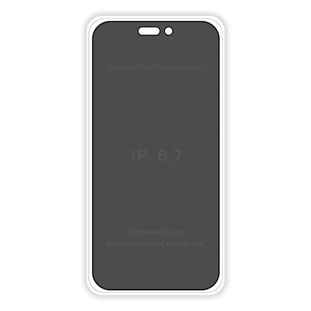 RURIHAI For iPhone 15 Pro Max 0.26mm 2.5D Phone Screen Protector 360-Degree Anti-Spy High Aluminum-silicon Glass Full Screen Film - 2