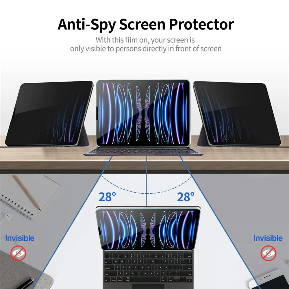 ENKAY HAT PRINCE For iPad mini (2024) / mini (2021) 28 Degree Anti-Peep Screen Protector Tempered Glass 0.33mm Film - 3