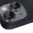 NORTHJO 1 Set For iPhone 15 / 15 Plus Tempered Glass Camera Lens Protector with CD Vein Metal Ring - Black - 2