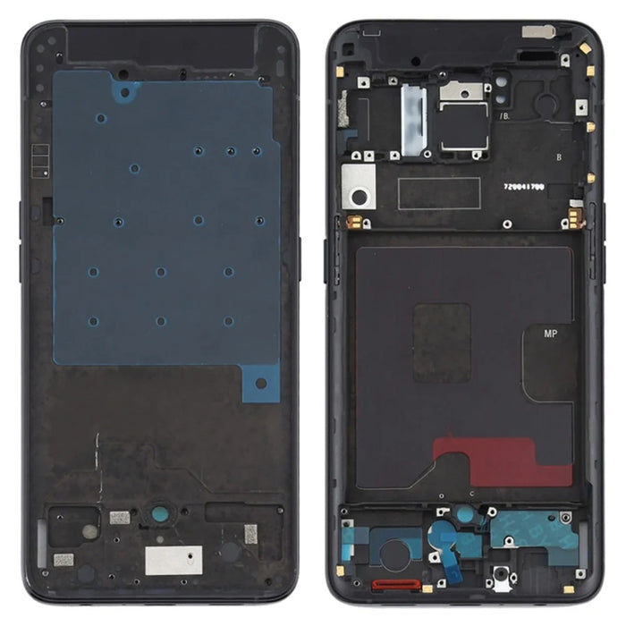 For Oppo Reno / Reno 5G Phone Middle Plate Frame Repair Part (A-Side) (without Logo) - Black - 1