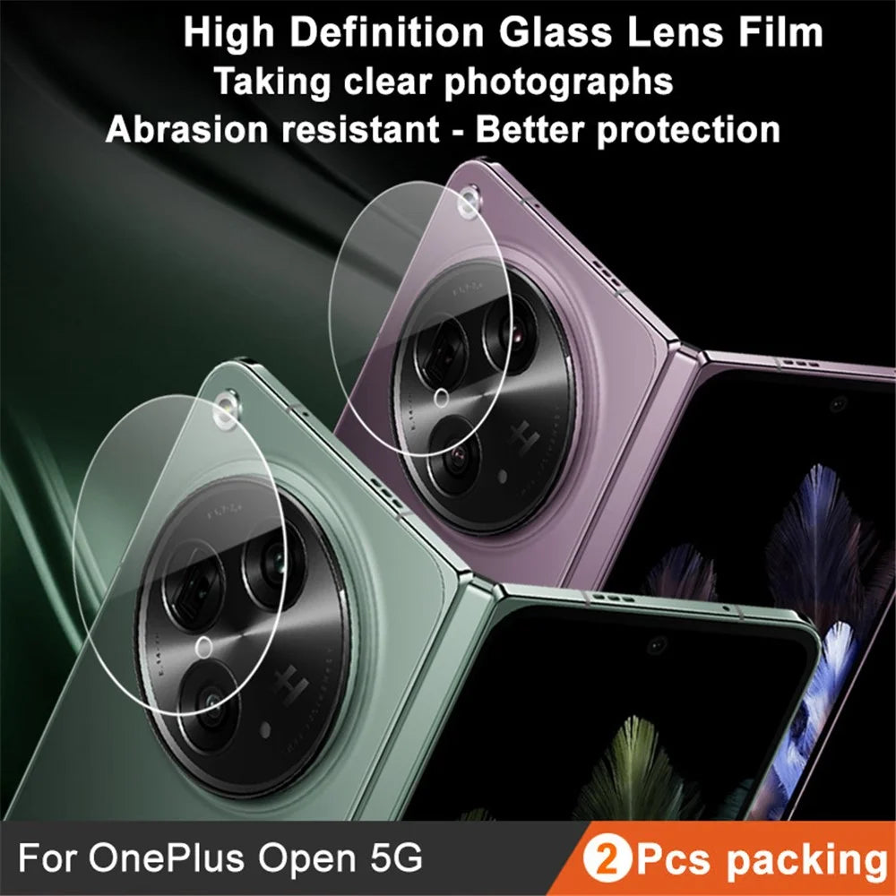 IMAK 2Pcs / Set For Oppo Find N3 5G / OnePlus Open Camera Lens Film Phone Rear Lens Protector - 2