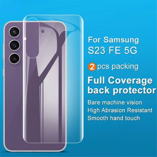 IMAK 2Pcs  /  Set Hydrogel Film III for Samsung Galaxy S23 FE Back Protector TPU Transparent Phone Back Film - 2