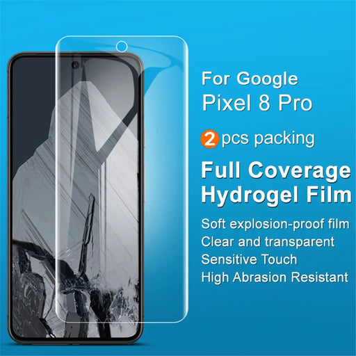 IMAK 2Pcs  /  Set Hydrogel Film III TPU Phone Screen Film for Google Pixel 8 Pro HD Clear Screen Protector - 2