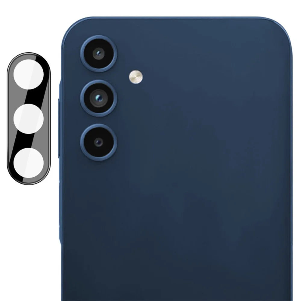 IMAK For Samsung Galaxy A15 5G Phone Lens Film Tempered Glass Lens Protector + Acrylic Lens Cap (Black Version) - 4