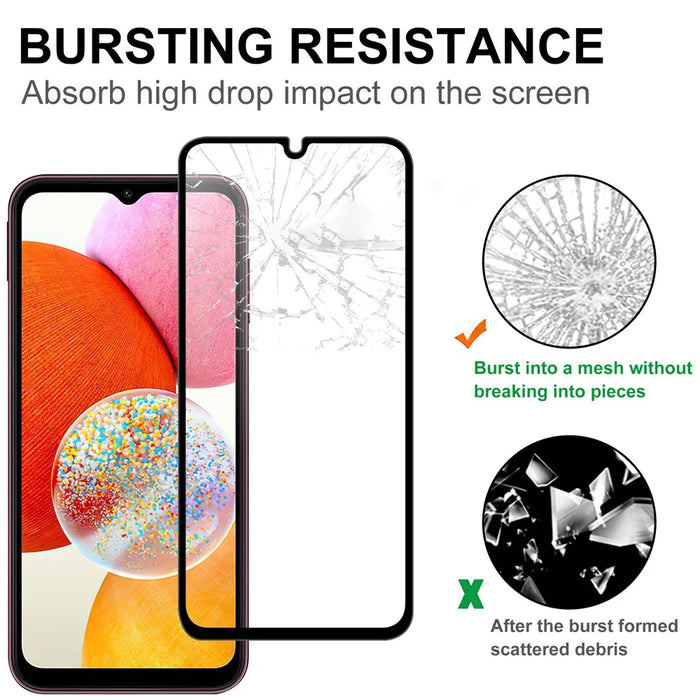 For Samsung Galaxy A15 4G AGC Tempered Glass with Black Edge Full Glue Full Coverage Screen Protector - 4