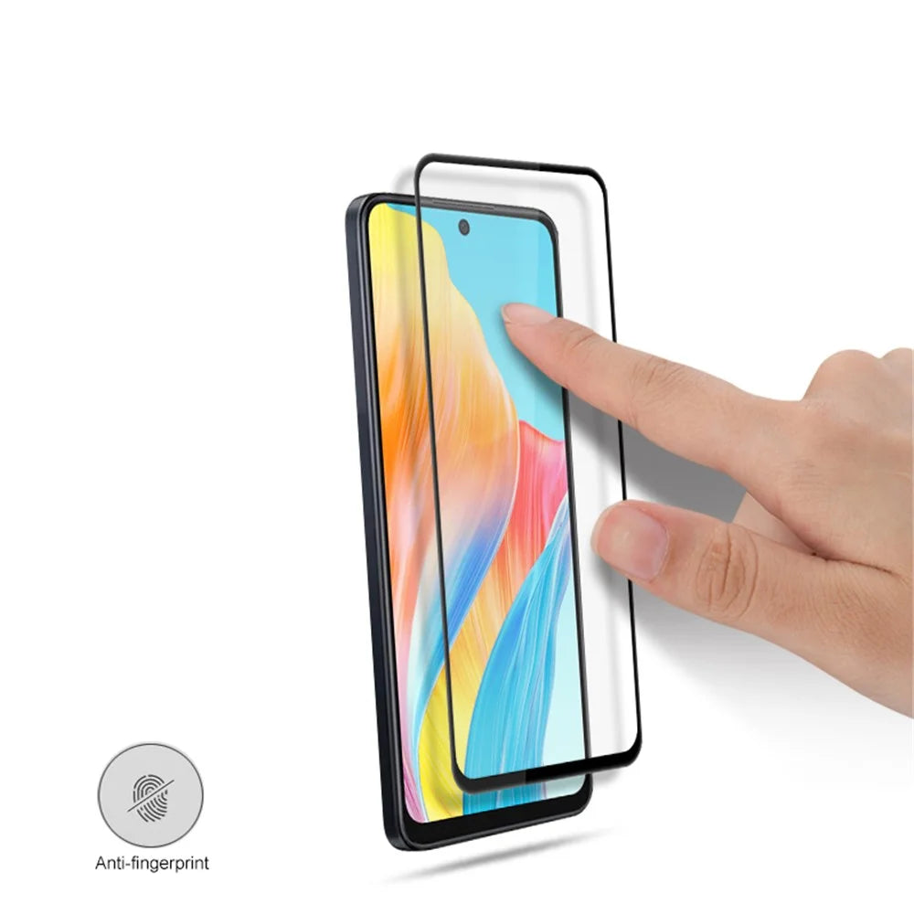 MOCOLO For Oppo A58 4G Screen Protector Full Glue Secondary Hardening Tempered Glass Film - Black - 4