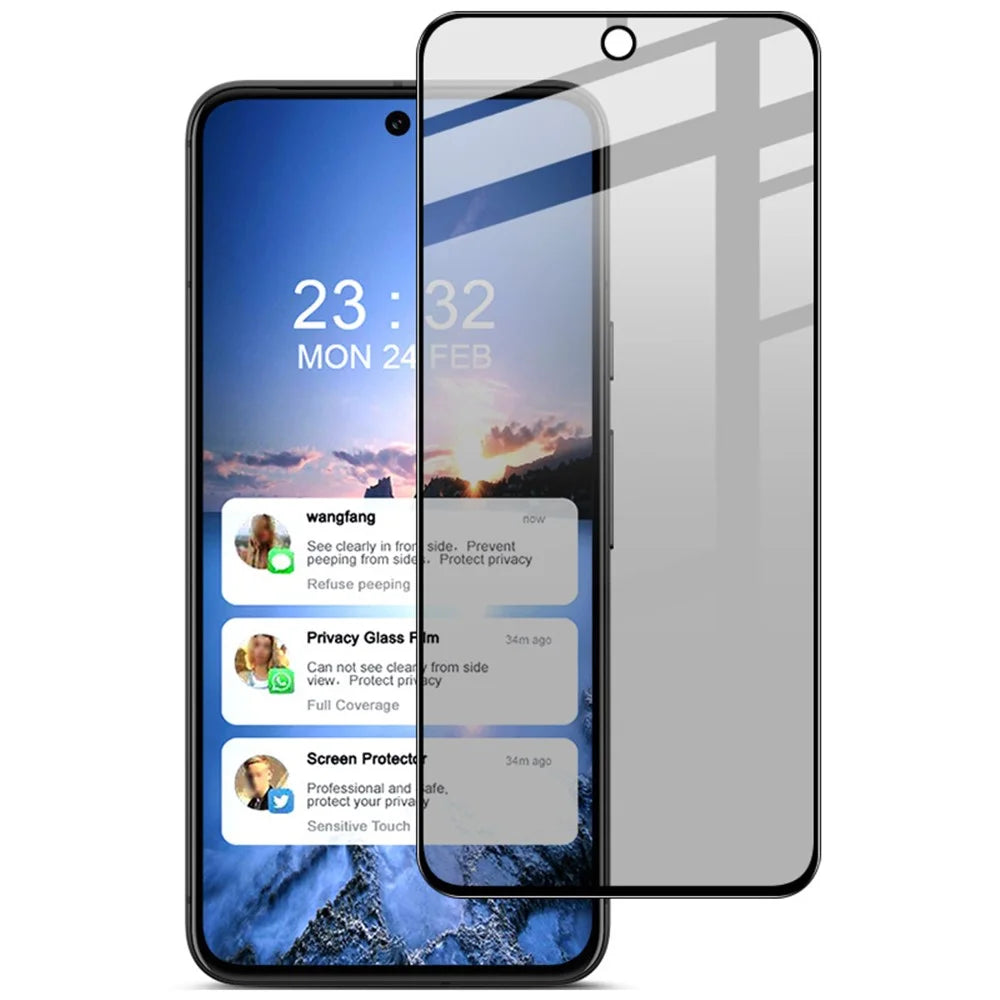 IMAK For Google Pixel 8 Anti-spy Full Screen Protector Privacy Protection Tempered Glass Film - 1