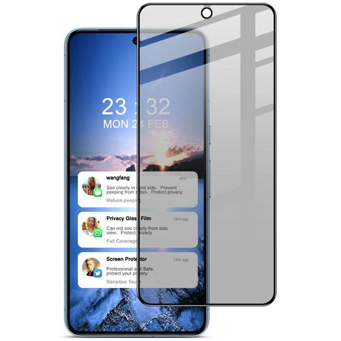 IMAK For Google Pixel 8 Pro Anti-spy Tempered Glass Screen Protector Full Cover Screen Film - 1