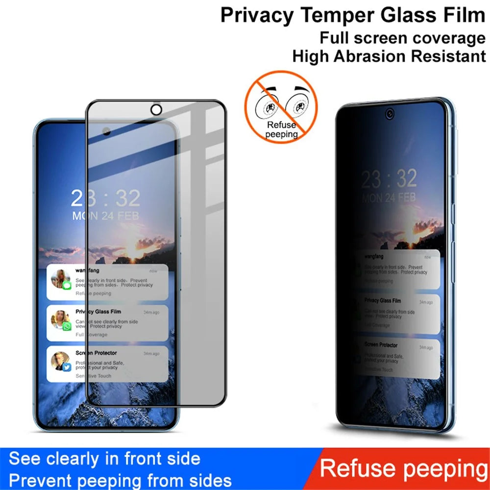 IMAK For Google Pixel 8 Pro Anti-spy Tempered Glass Screen Protector Full Cover Screen Film - 2