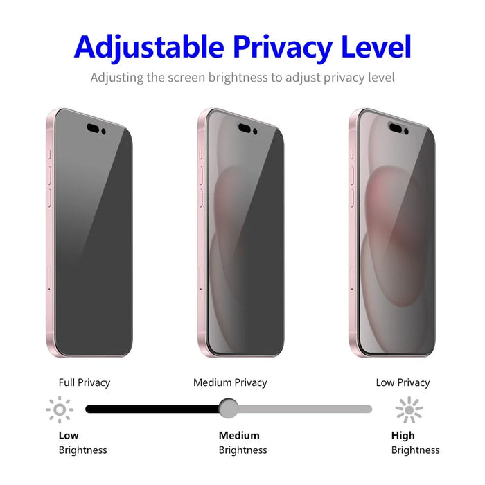 ENKAY HAT PRINCE 5Pcs For iPhone 15 Plus Screen Protector Anti-Spy Anti-glare High Aluminium-silicon Glass Film - 4