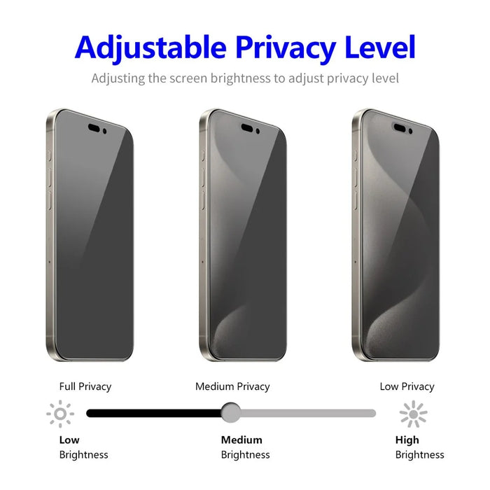 ENKAY HAT PRINCE 5Pcs For iPhone 15 Pro Max Anti-Spy High Aluminium-silicon Glass Full Screen Protector - 4
