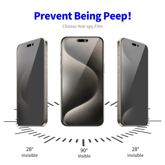 ENKAY HAT PRINCE 2Pcs For iPhone 15 Pro Max Anti-Spy Privacy Protection Film Anti-explosion Screen Protector - 3
