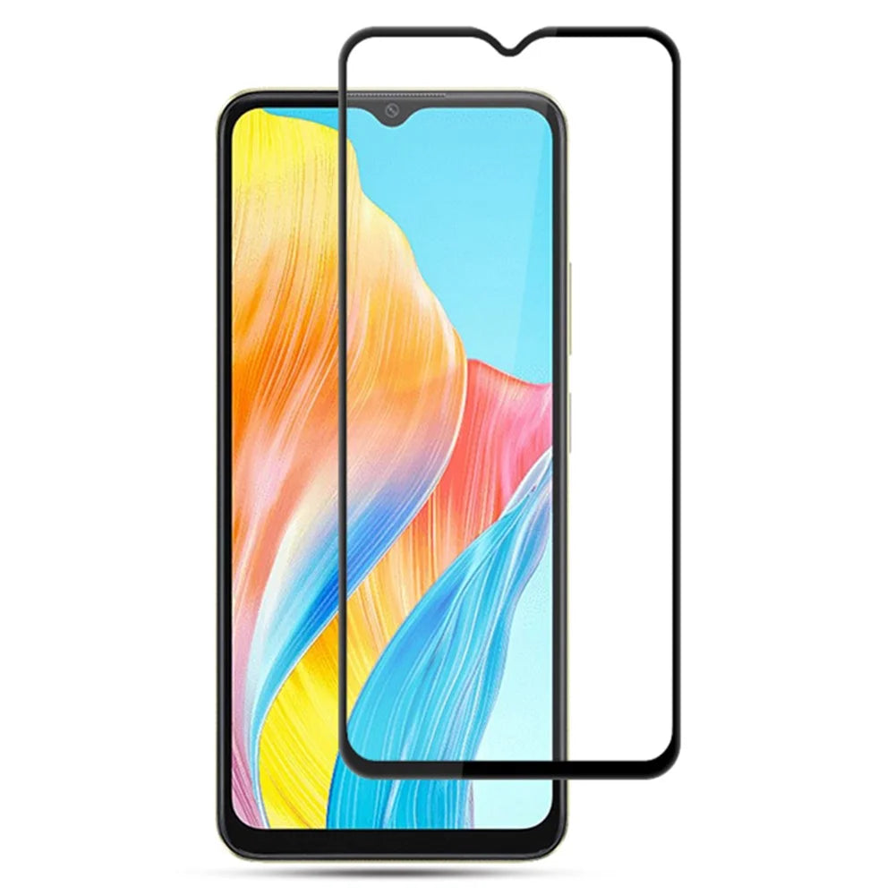 AMORUS For Oppo A38 4G Screen Protector Sensitive Touch Anti-scratch Tempered Glass Film - Black - 1