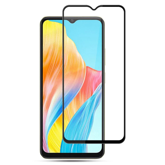 AMORUS For Oppo A38 4G Screen Protector Sensitive Touch Anti-scratch Tempered Glass Film - Black - 1